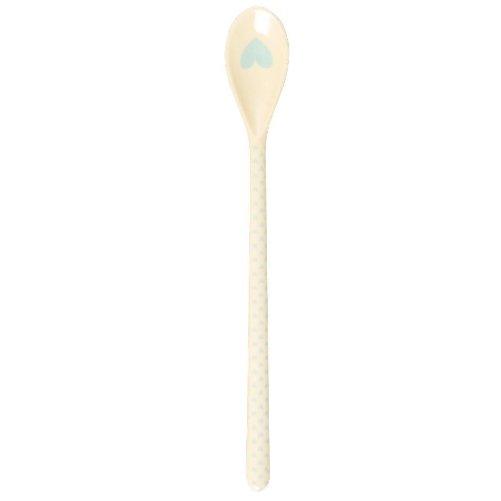 RICE - Cuillère à latte - Imprimé coeur - Vert Menthe