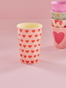 RICE - Gobelet 400 ML - Coeur rose - GRAND    