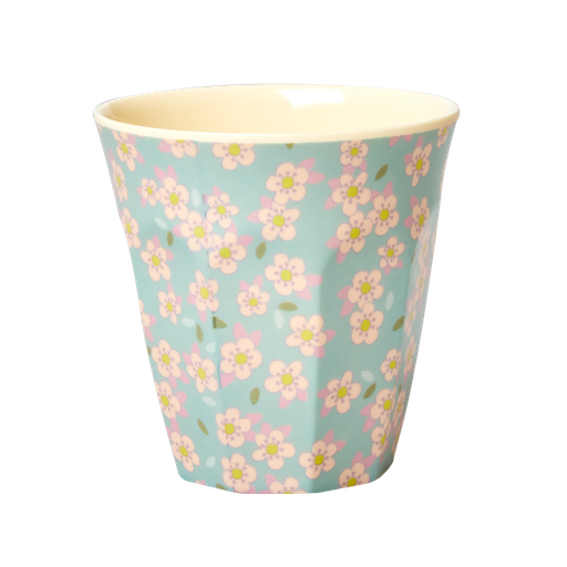 RICE - Gobelet 250 ML - MEDIUM - Bleu fleuri 